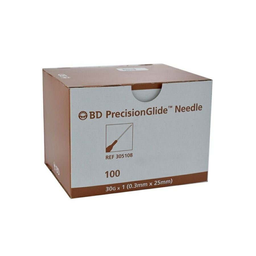 Agujas Hipodermicas de 30G X 1 Caja X 100UN