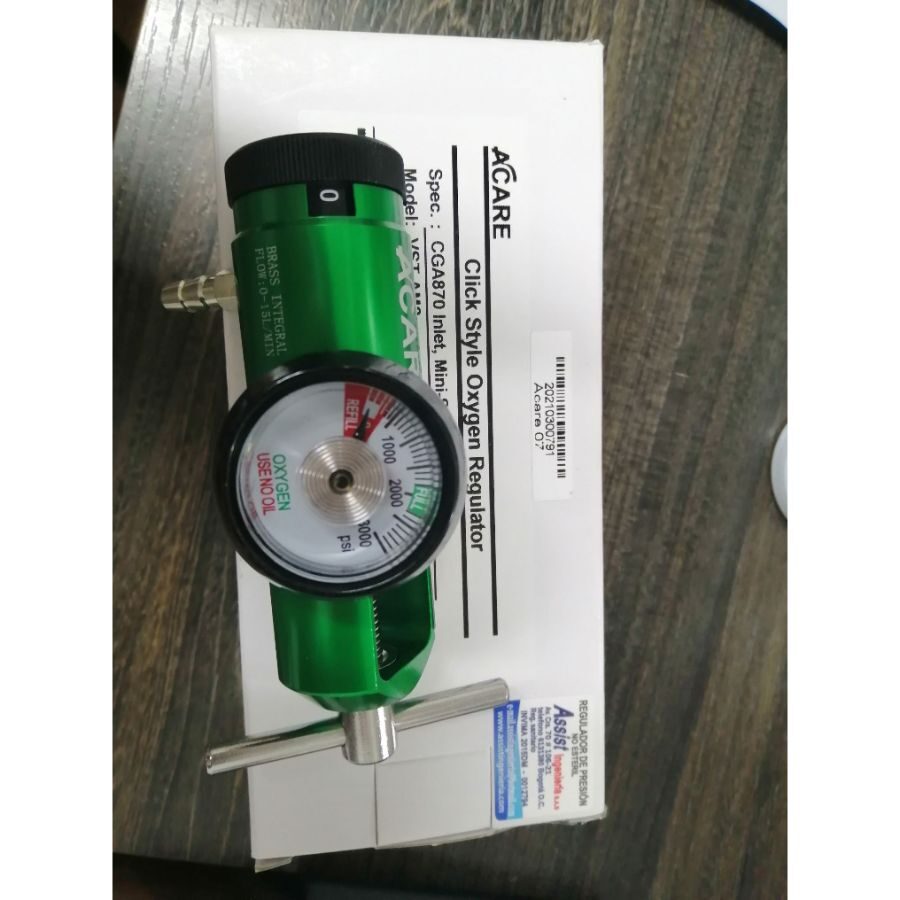 Manometro Regulador de Oxigeno y Yugo Acople GMR 870