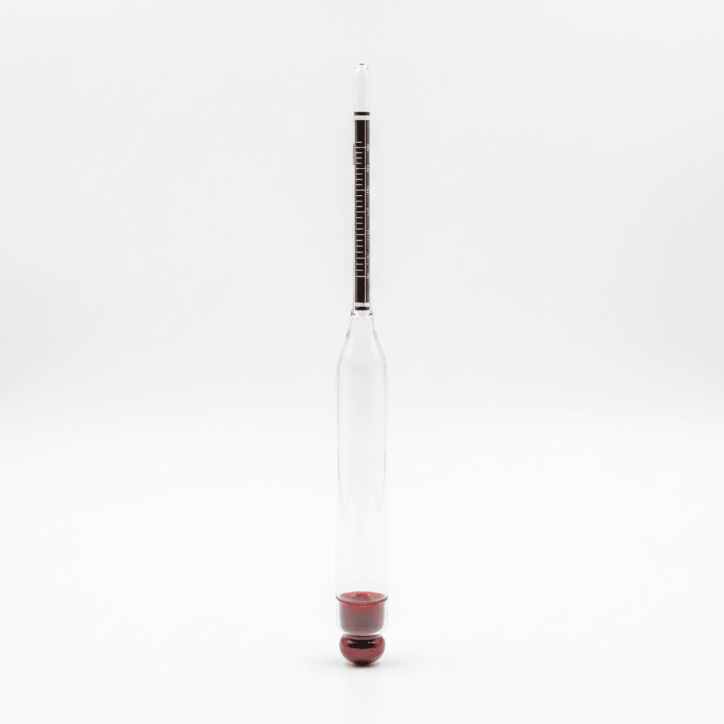 Lactodensímetro de vidrio