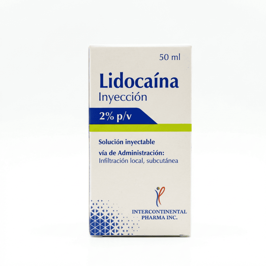 Lidocaína inyección 2% p/v x 50ml