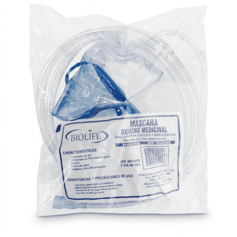 Máscara de Oxígeno Pediátrica