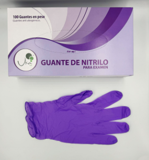 GUANTE DE NITRILO VIOLETA TALLA S/M/L