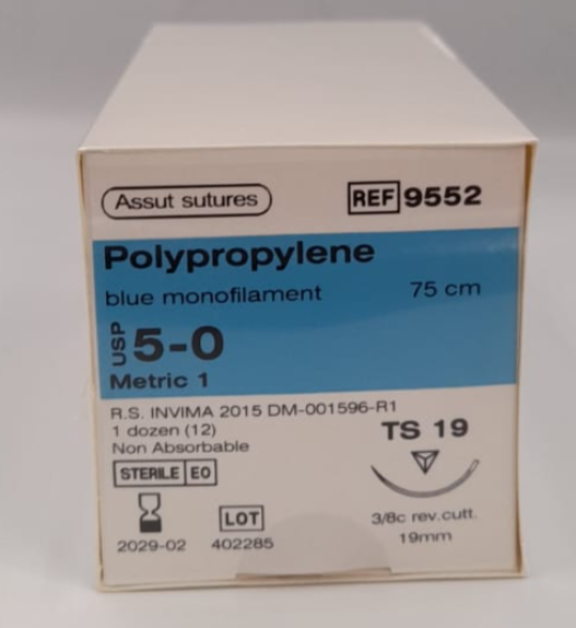 POLYPROPYLENE 5-0 CAJA x 12 UDS